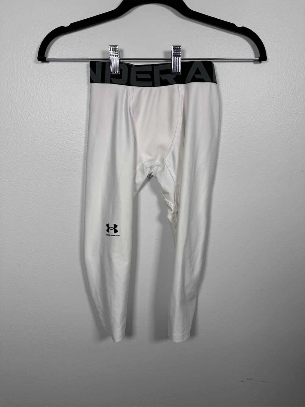 Boys Under Armour White Compression Tights Heat Gear Size Yth Sm (8)